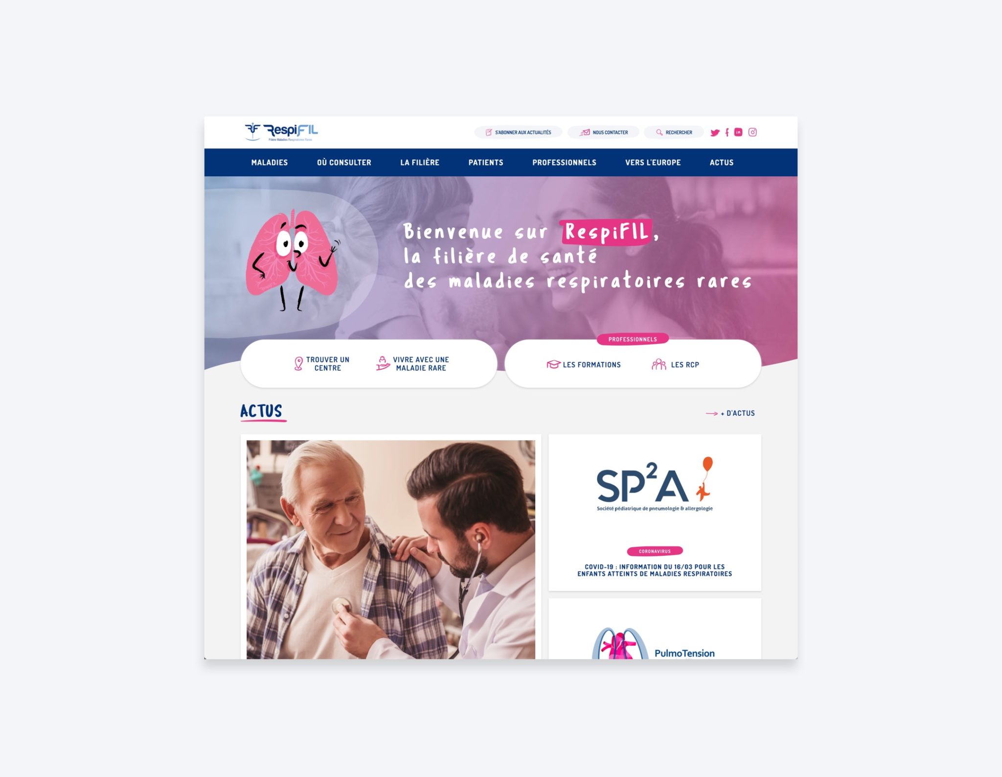 La Filière Lance Son Nouveau Site Internet Respifil Filière De Santé Des Maladies 7567