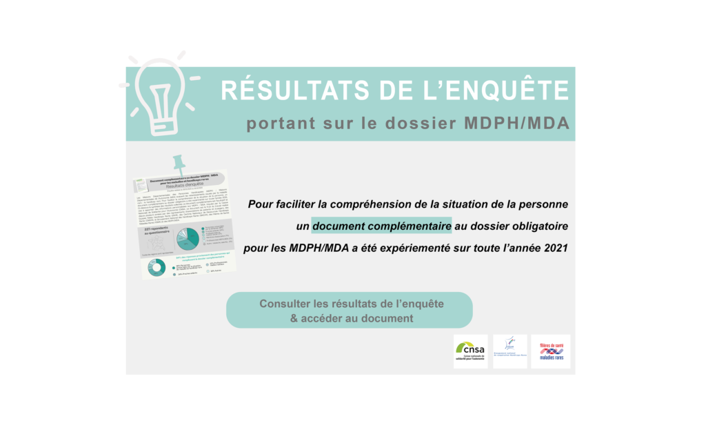 Résultats de l’enquête : le dossier complémentaire MDPH/MDA